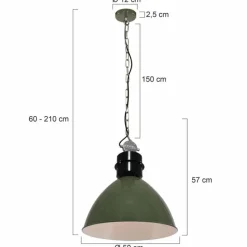 Lampes Industrielles-Luminaires Steinhauer Suspension Steinhauer Frisk Vert, 1 lumière