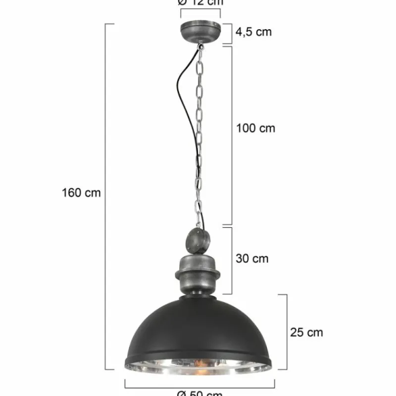Lampes Industrielles-Luminaires Steinhauer Suspension Steinhauer Gaeve Noir, 1 lumière