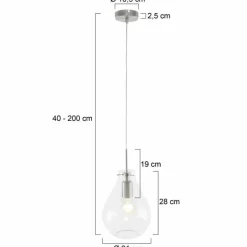 Luminaires Steinhauer Suspension Steinhauer Glass light Acier inoxydable, 1 lumière