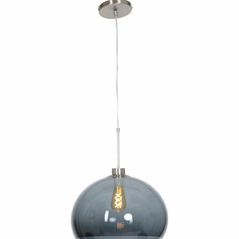 Suspension Verre Fumé-Luminaires Steinhauer Suspension Steinhauer Gramineus Acier inoxydable, 1 lumière