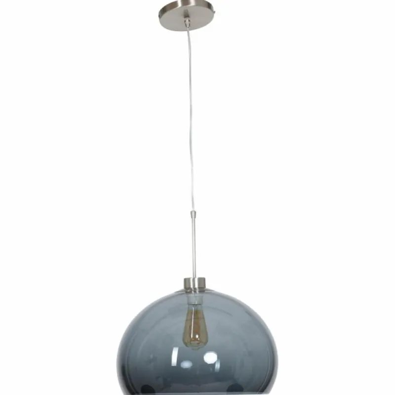 Suspension Verre Fumé-Luminaires Steinhauer Suspension Steinhauer Gramineus Acier inoxydable, 1 lumière