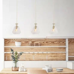 Luminaires Steinhauer Suspension Steinhauer Grazioglass Laiton, 1 lumière