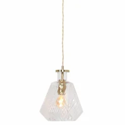 Luminaires Steinhauer Suspension Steinhauer Grazioglass Laiton, 1 lumière