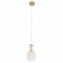 Luminaires Steinhauer Suspension Steinhauer Grazioglass Laiton, 1 lumière