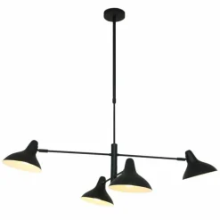 Lampes Industrielles-Luminaires Steinhauer Suspension Steinhauer Kasket Noir, Blanc, 4 lumières