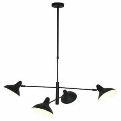 Lampes Industrielles-Luminaires Steinhauer Suspension Steinhauer Kasket Noir, Blanc, 4 lumières