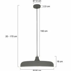 Lampes Industrielles-Luminaires Steinhauer Suspension Steinhauer Krisip Gris, Blanc, 1 lumière