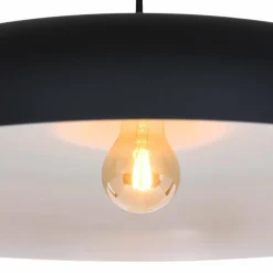 Lampes Industrielles-Luminaires Steinhauer Suspension Steinhauer Krisip Noir, Blanc, 1 lumière