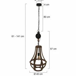 Lampes En Bois-Luminaires Steinhauer Suspension Steinhauer liberty bell Brun, 1 lumière