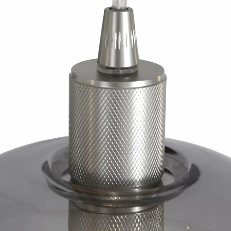 Suspension Verre Fumé-Luminaires Steinhauer Suspension Steinhauer Lotus Acier inoxydable, 3 lumières