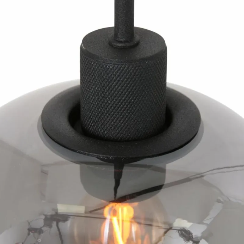 Suspension Verre Fumé-Luminaires Steinhauer Suspension Steinhauer Lotus Noir, 1 lumière