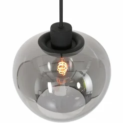 Suspension Verre Fumé-Luminaires Steinhauer Suspension Steinhauer Lotus Noir, 1 lumière
