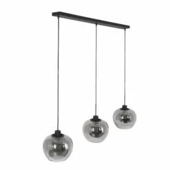 Suspension Verre Fumé-Luminaires Steinhauer Suspension Steinhauer Lotus Noir, 3 lumières