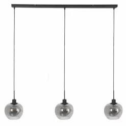 Suspension Verre Fumé-Luminaires Steinhauer Suspension Steinhauer Lotus Noir, 3 lumières