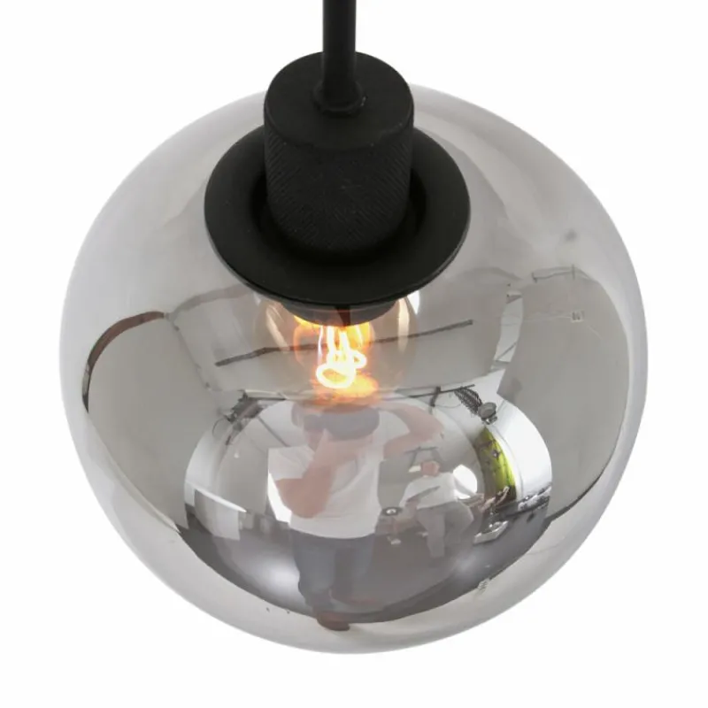 Suspension Verre Fumé-Luminaires Steinhauer Suspension Steinhauer Lotus Noir, 3 lumières