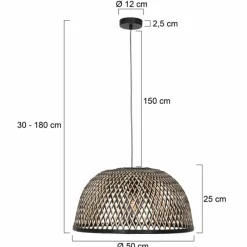 Style Boho-Chic-Luminaires Steinhauer Suspension Steinhauer Maze Noir, 1 lumière