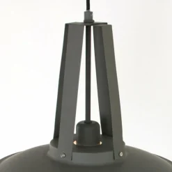 Lampes Industrielles-Luminaires Steinhauer Suspension Steinhauer Mexlite Gris, 1 lumière
