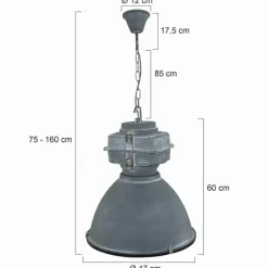 Lampes Industrielles-Luminaires Steinhauer Suspension Steinhauer Mexlite Gris, 1 lumière