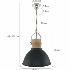 Lampes Industrielles-Luminaires Steinhauer Suspension Steinhauer Mexlite Noir, 1 lumière