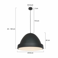 Lampes Industrielles-Luminaires Steinhauer Suspension Steinhauer Nimbus Noir, 1 lumière