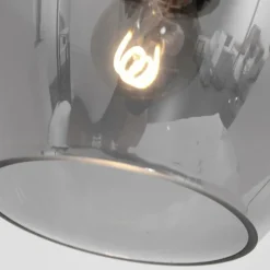 Suspension Verre Fumé-Luminaires Steinhauer Suspension Steinhauer Noirver Noir, 3 lumières