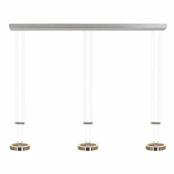 Luminaires Steinhauer Suspension Steinhauer Piola LED Acier brossé, 6 lumières* Éclairage Led