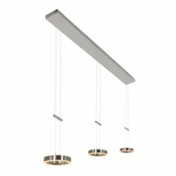 Luminaires Steinhauer Suspension Steinhauer Piola LED Acier brossé, 6 lumières* Éclairage Led
