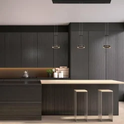 Luminaires Steinhauer Suspension Steinhauer Piola LED Noir, 6 lumières* Suspensions