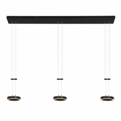 Luminaires Steinhauer Suspension Steinhauer Piola LED Noir, 6 lumières* Suspensions