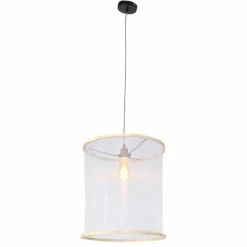 Lampes En Tissu-Luminaires Steinhauer Suspension Steinhauer Predula Blanc, 1 lumière
