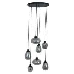 Suspension Verre Fumé-Luminaires Steinhauer Suspension Steinhauer Reflexion Gris, Noir, 1 lumière