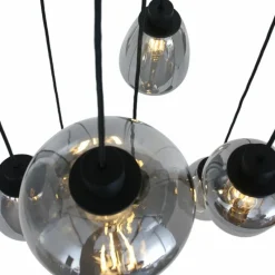 Suspension Verre Fumé-Luminaires Steinhauer Suspension Steinhauer Reflexion Gris, Noir, 1 lumière