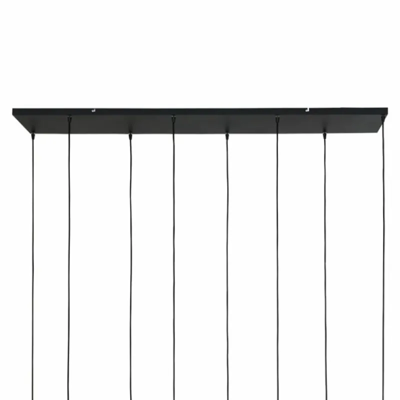 Suspension Verre Fumé-Luminaires Steinhauer Suspension Steinhauer Reflexion Gris, Noir, 8 lumières