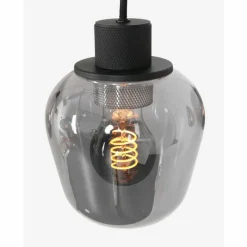Suspension Verre Fumé-Luminaires Steinhauer Suspension Steinhauer Reflexion Noir, 3 lumières