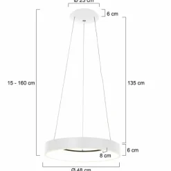 Lampes Industrielles-Luminaires Steinhauer Suspension Steinhauer Ringlede Blanc, 1 lumière