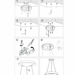Lampes Industrielles-Luminaires Steinhauer Suspension Steinhauer Ringlede Noir, Blanc, 1 lumière