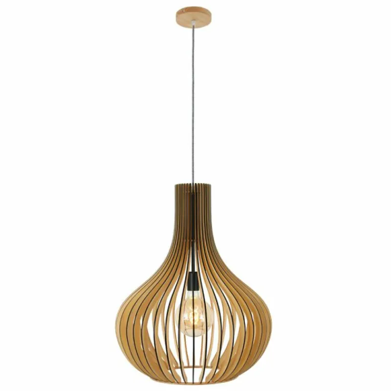 Luminaires Scandinaves-Luminaires Steinhauer Suspension Steinhauer Smukt Hêtre, Noir, 1 lumière