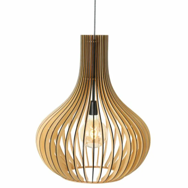 Luminaires Scandinaves-Luminaires Steinhauer Suspension Steinhauer Smukt Hêtre, Noir, 1 lumière