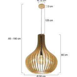 Luminaires Scandinaves-Luminaires Steinhauer Suspension Steinhauer Smukt Hêtre, Noir, 1 lumière