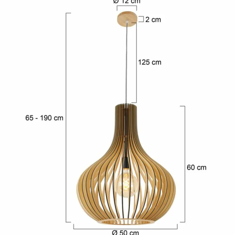 Luminaires Scandinaves-Luminaires Steinhauer Suspension Steinhauer Smukt Hêtre, Noir, 1 lumière