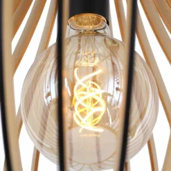 Luminaires Scandinaves-Luminaires Steinhauer Suspension Steinhauer Smukt Hêtre, Noir, 1 lumière