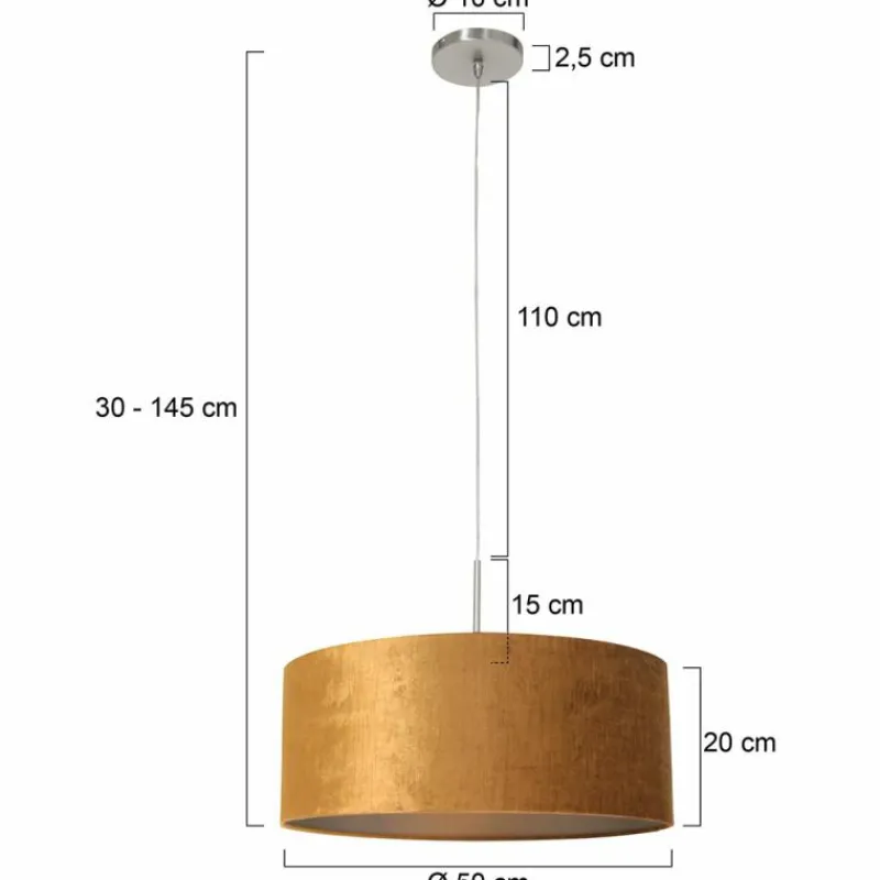 Lampes En Tissu-Luminaires Steinhauer Suspension Steinhauer Sparkled Light Acier brossé, 1 lumière