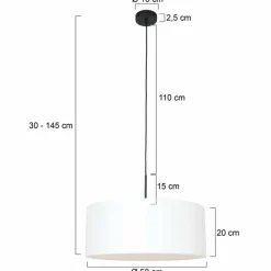 Lampes En Tissu-Luminaires Steinhauer Suspension Steinhauer Sparkled Light Noir, 1 lumière
