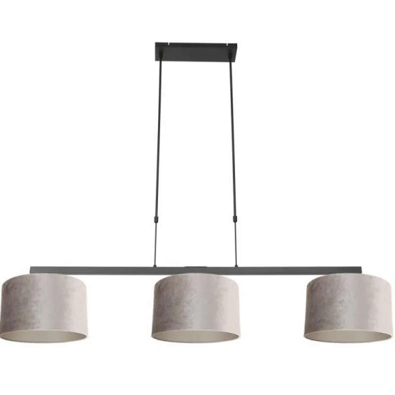 Lampes En Tissu-Luminaires Steinhauer Suspension Steinhauer Stang Noir, 3 lumières