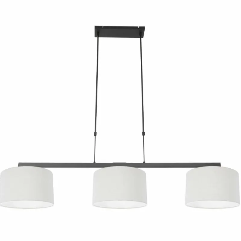 Lampes En Tissu-Luminaires Steinhauer Suspension Steinhauer Stang Noir, 3 lumières