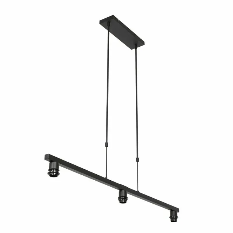Lampes En Tissu-Luminaires Steinhauer Suspension Steinhauer Stang Noir, 3 lumières