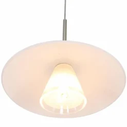 Luminaires Steinhauer Suspension Steinhauer Tallerken LED Acier inoxydable, Blanc, 1 lumière