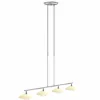 Luminaires Steinhauer Suspension Steinhauer Tallerken LED Acier inoxydable, Blanc, 4 lumières