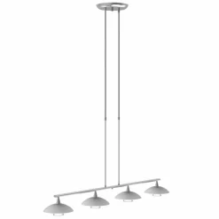 Luminaires Steinhauer Suspension Steinhauer Tallerken LED Acier inoxydable, Blanc, 4 lumières
