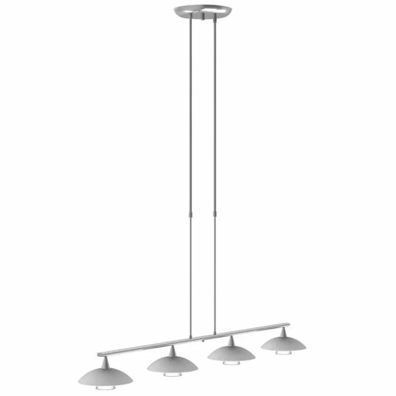 Luminaires Steinhauer Suspension Steinhauer Tallerken LED Acier inoxydable, Blanc, 4 lumières